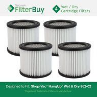 4 - Shop-Vac 9039800, 903-98-00, 90398 Vacuum Cleaner Filters. Designed by FilterBuy to fit Shop-Vac H87S550A,...