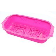 X-Haibei Rose Flower Loaf Pan Silicone Birthday Jello Cake Gelatina Mold Baking Mould N2