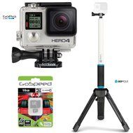 GoPro Hero4 Hero 4 12MP Full HD 4K 30fps 1080p 120fps Built-In Wi-Fi Waterproof Wearable Camera Black Adventure... N135