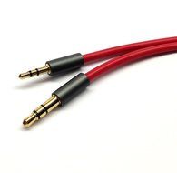 Red 1.5ft Gold Plated Design 3.5mm Male to 2.5mm Male Car Auxiliary Audio cable Cord headphone connect cable for... N5