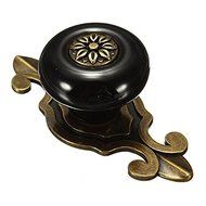 Idealdecor 2pcs Vintage Matted Black Base Ceramic Door Knobs Drawer Pull Handle Cabinet Cupboard Wardrobe Hardware... N14