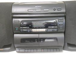Sony CFD-646 3 Disc CD Changer Bookshelf Stereo Dual Cassette Recorder Player Mega Bass AM FM Radio Detachable... N6