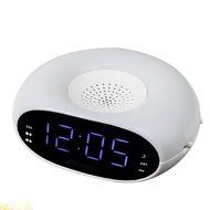 TIVDIO RT-4500 Digital Dual Alarm Clock with FM Radio Sleep Timer LED Display Snooze Night Light(White)