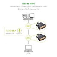 Ugreen DVI-D 24+1 Dual Link Male to Male Digital Video Cable Gold Plated with Ferrite Core Support 2560x1600 for... N3