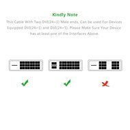Ugreen DVI-D 24+1 Dual Link Male to Male Digital Video Cable Gold Plated with Ferrite Core Support 2560x1600 for... N4