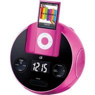 iLive CI109P AM/FM Clock Radio with Dock for iPod - Pink