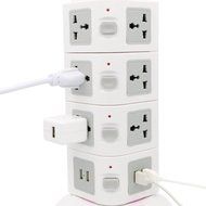 USB Power Strip, Bukm 14-Outlet Surge Protector, 4-Port USB Travel Charger Charging Station with 6.5 Feet Cord... N5