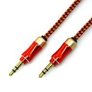 eBerry [A04 3.5mm Male to Male Audio Cable] Special Color Contrast Nylon Fiber Cloth Foil Shielded Slim Waist... N27