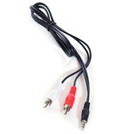 InstallerParts 3Ft 3.5mm Stereo Plug to 2xRCA-M Cable Plug -- Standard Plug Size &ndash; Compatible with IPods, IPhones... N3
