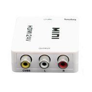 Kangcheng 1080p HDMI to RCA CVBS AV Composite Converter HDMI2AV Adapter support PAL/NTSC TV format output(black) N9