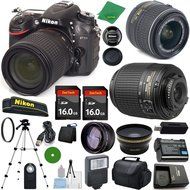 Nikon D7100 - International Version (No Warranty), 18-55mm f/3.5-5.6 DX VR, Nikon 55-200mm f4-5.6G ED DX Nikkor... N2