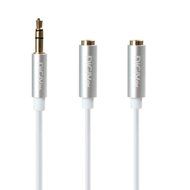 DiGiYes&reg; 1.8m（6ft） 3.5mm Male to 2 x 3.5mm Female Aux Stereo Audio Splitter Cable Gold Plated Metal Connector... N7