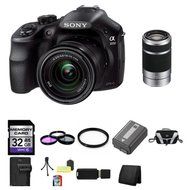 Sony A3000, ILCE-3000K, ILCE-3000KB, 20. 1MP Interchangeable Lens Camera with 18-55mm Zoom Lens (Black) with Sony... N2