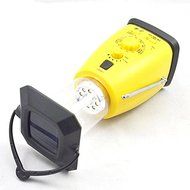 Solar Dynamo Powered AM FM Radio with Flashlight Camping Emergency Lamp N4