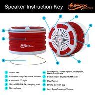 iFox iF013 Bluetooth Shower Speaker - Certified Waterproof. Wireless Speakerphone Pairs To All Bluetooth Devices... N25