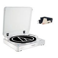Audio Technica Turntable, AT300P Cartridge and ATN3472C Stylus Bundle ATLP60TWH