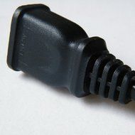 1ft short US power extension cable cord US AC 2-Prong male/female power cable N4