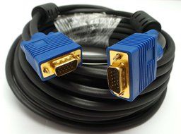 Importer520 HD15 Male to Male VGA Video Cable for TV Computer Monitor (25Ft, Blue Connector) N6
