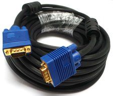 Importer520 HD15 Male to Male VGA Video Cable for TV Computer Monitor (25Ft, Blue Connector) N8