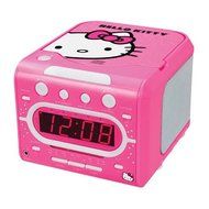 HELLO KITTY KT2053 AM/FM Stereo Alarm Clock Radio with Top Loading CD Player