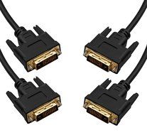 2 Pack: High Speed DVI to HDMI 3 Feet Cable in Black, Bi-directional Digital Transmission - High Bandwith Supported... N5