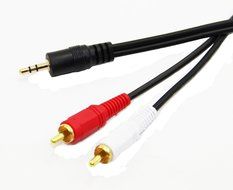 C&amp;E 3.5mm Stereo Male to Dual RCA Male (Right and Left) Audio Cable, 6 Foot N4