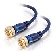 C2G / Cables To Go 27227 Velocity Mini-Coax F-type Cable, Blue (6 Feet)