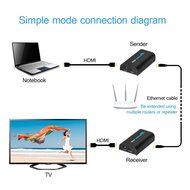HDMI Extender, Matcis&reg; HDMI Signal Extenders Over CAT 5e/6 UTP/STP Ethernet Cable Up to 120m (Up to 120M, Sender... N20