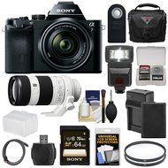 Sony Alpha A7 Digital Camera &amp; 28-70mm FE OSS Lens (Black) with FE 70-200mm OSS Lens + 64GB Card + Battery + Charger...