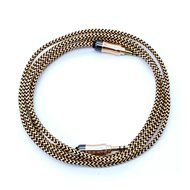 eBerry [A04 3.5mm Male to Male Audio Cable] Special Color Contrast Nylon Fiber Cloth Foil Shielded Slim Waist... N34