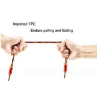 eBerry [A04 3.5mm Male to Male Audio Cable] Special Color Contrast Nylon Fiber Cloth Foil Shielded Slim Waist... N35