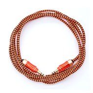eBerry [A04 3.5mm Male to Male Audio Cable] Special Color Contrast Nylon Fiber Cloth Foil Shielded Slim Waist... N36