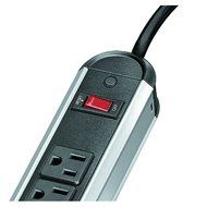 Fellowes 7-Outlet Metal Surge Protector, 6 Foot Cord, 1,250 Joules (99081) N2