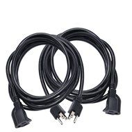 JACKYLED 2-PACK 16AWG Power Cord, Universal Power Cord, NEMA 5-15P to NEMA 5-15R, Black, 10 Feet/3m, UL listed N10