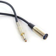 InstallerParts 10 ft XLR 3P Male 1/4" Mono Microphone Cable -- Professional Series -- Stage, DJ, Pro, Studio Cable N6