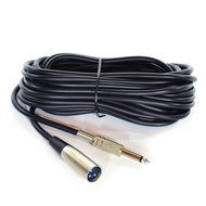 InstallerParts 10 ft XLR 3P Male 1/4" Mono Microphone Cable -- Professional Series -- Stage, DJ, Pro, Studio Cable N8