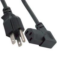 SF Cable, 10ft 18 AWG Universal Right Angle Power Cord (IEC320 C13 to NEMA 5-15P)