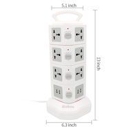 USB Power Strip, Bukm 14-Outlet Surge Protector, 4-Port USB Travel Charger Charging Station with 6.5 Feet Cord... N8