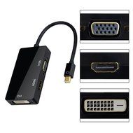 OMorc 3-in-1 Mini DisplayPort (Thunderbolt) to DVI VGA HDMI TV Adapter Cable for Apple iMac and MacBook Surface... N4