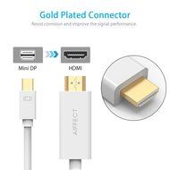 AIFFECT Mini DP to HDMI Cable 1080P Mini DisplayPort to HDMI Cable (Thunderbolt Port Compatible) for Apple Macbook... N9