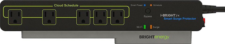 Wi-Fi-enabled i-BRIGHT7x 4ft Smart Surge Protector, remotely control power from anywhere with the BRIGHTenergy... N9