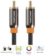 FosPower (25 Feet) RCA Male to RCA Male [24K Gold Plated Connectors] Premium S/PDIF Digital Audio Coax Cable for... N7