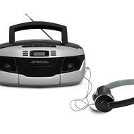 Tyler MP3/CD Boombox Player TAU103-SL with Tape Cassette Player/Recorder, USB/SD Card Reader, Headphone Jack Line-In... N4