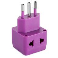 Yubi Power 2 in 1 Universal Travel Adapter with 2 Universal Outlets - Built in Surge Protector - 3 Pack - Black... N104