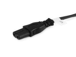 Monoprice 107673 10-Feet 18AWG Unpoloraized C7 to NEMA 1-15 AC Power Cable - Black N3