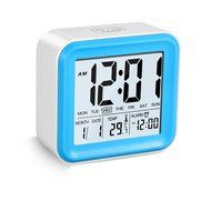 BonyTek Large Digital Alarm Clock With 3 Sets Alarm Clock and Light Activated Night Light, Time, Date,Temperature... N2