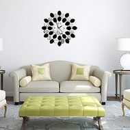 Fashion Clock Wall Clocks Watch Diy 3d Acrylic Mirror sticker Home Decoration N4