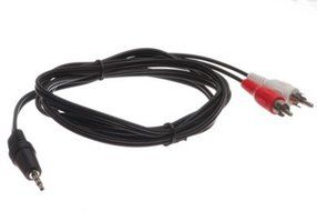 3.5mm Stereo Audio Male to Dual RCA Male - 6 FT - 3.5mm Audio Cable to Rca N2
