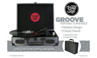Vinyl Styl Groove Portable 3 Speed Turntable (Graphite) N5