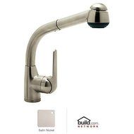 Rohl R7913SSTN R7913S De Lux Kitchen Faucet with Short Pull Out Spray and Metal Lever Hand, Satin Nickel by Rohl